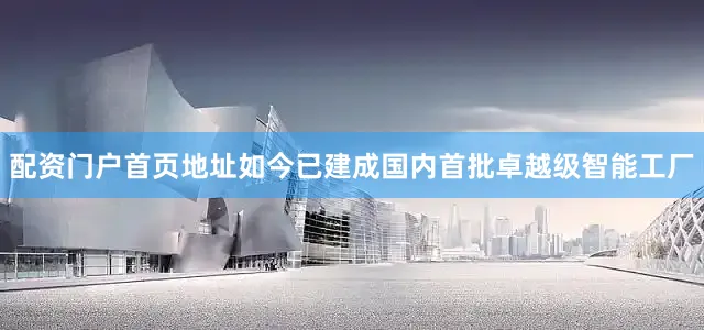 配资门户首页地址如今已建成国内首批卓越级智能工厂